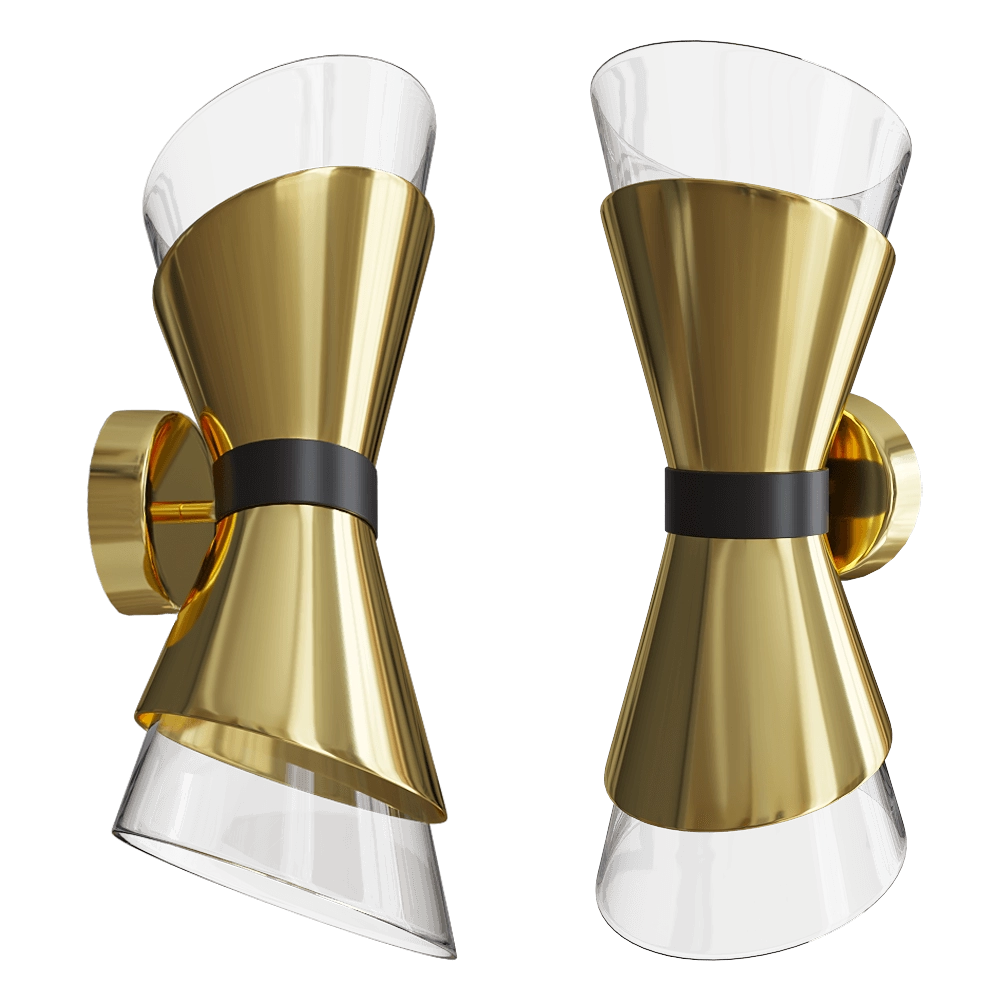 CRYSTAL LUX – Wall lamp Gris AP2 Gold 3D Model CRYSTAL LUX – Wall lamp Gris AP2 Gold 3D Model