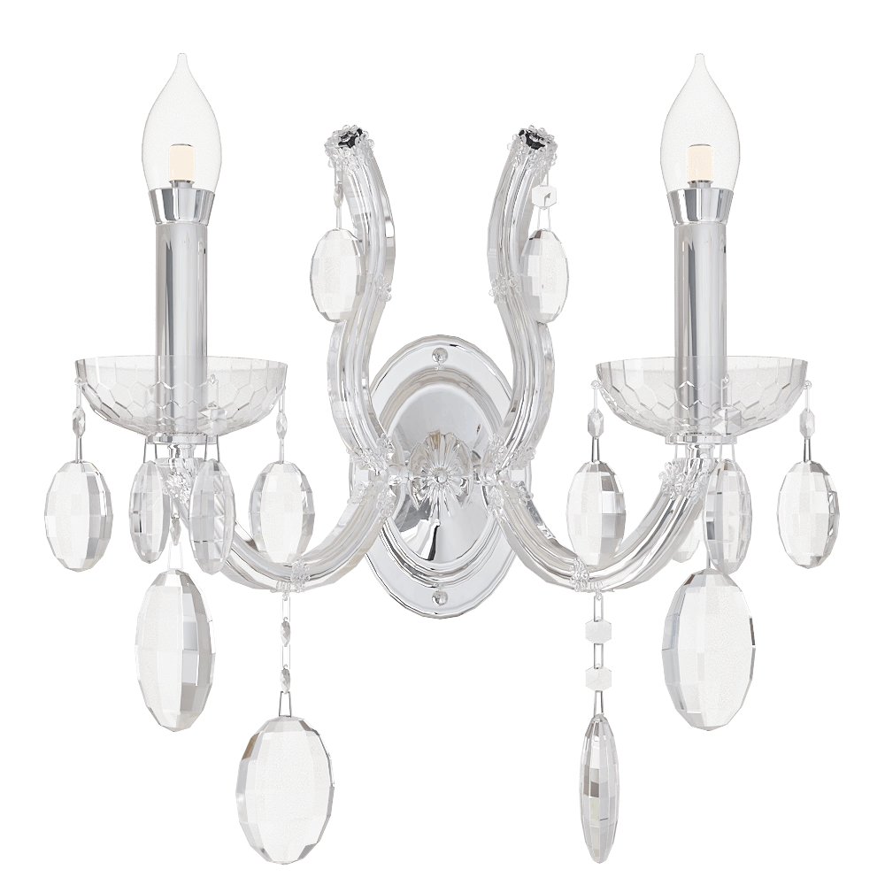 CRYSTAL LUX – Wall lamp Hollywood AP2 chrome 3D Model CRYSTAL LUX – Wall lamp Hollywood AP2 chrome 3D Model
