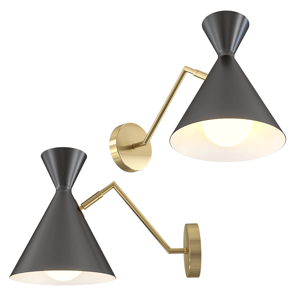 CRYSTAL LUX – Wall lamp Joven AP1 Gold/Black 3D Model CRYSTAL LUX – Wall lamp Joven AP1 Gold/Black 3D Model