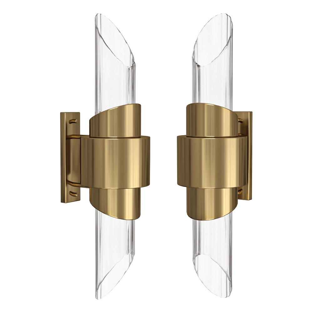 CRYSTAL LUX – Wall lamp Justo AP2 Brass 3D Model CRYSTAL LUX – Wall lamp Justo AP2 Brass 3D Model