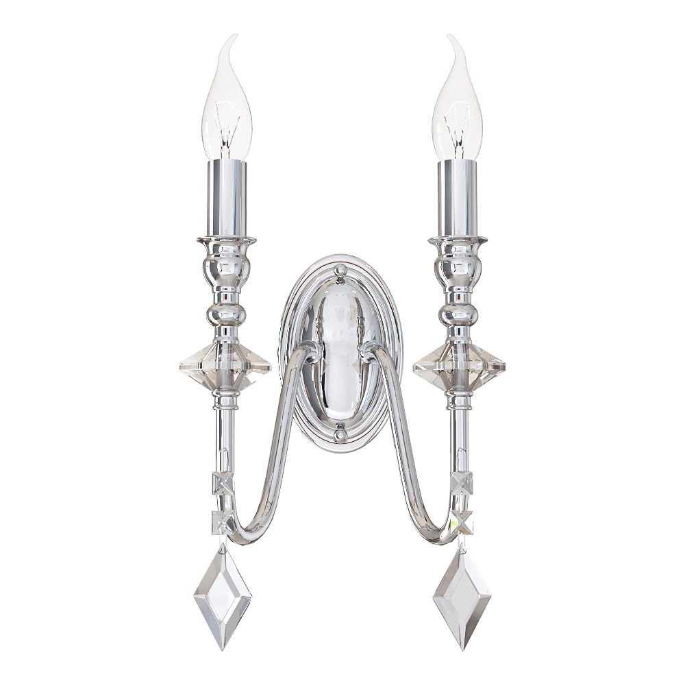 CRYSTAL LUX – Wall lamp Mercedes AP2 chrome smoke 3D Model CRYSTAL LUX – Wall lamp Mercedes AP2 chrome smoke 3D Model