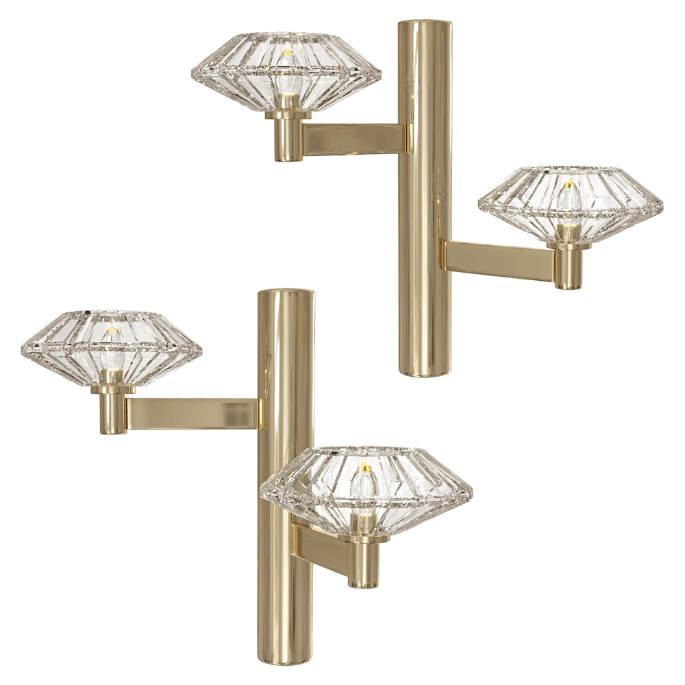 CRYSTAL LUX – Wall lamp Rebeca AP2 Gold 3D Model CRYSTAL LUX – Wall lamp Rebeca AP2 Gold 3D Model