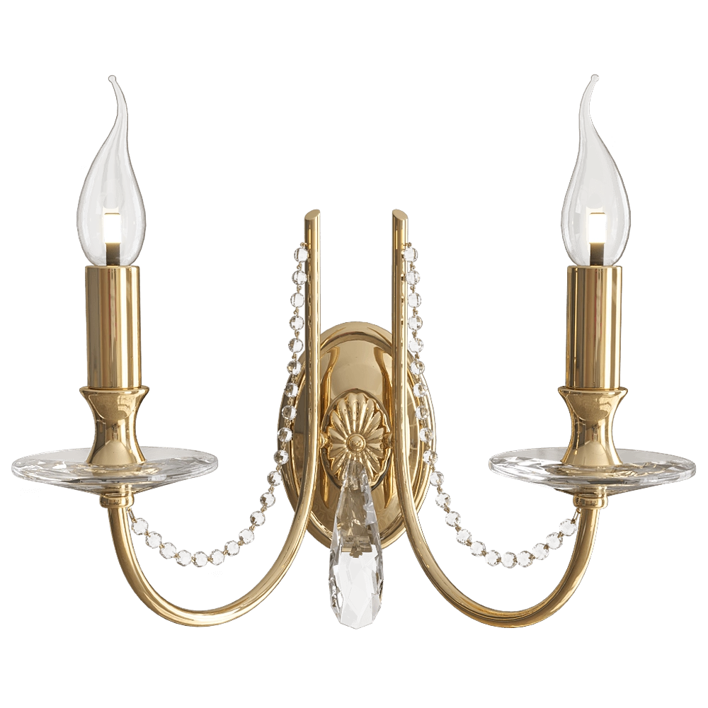 CRYSTAL LUX – Wall light Victoria AP2 Gold/Amber 3D Model CRYSTAL LUX – Wall light Victoria AP2 Gold/Amber 3D Model