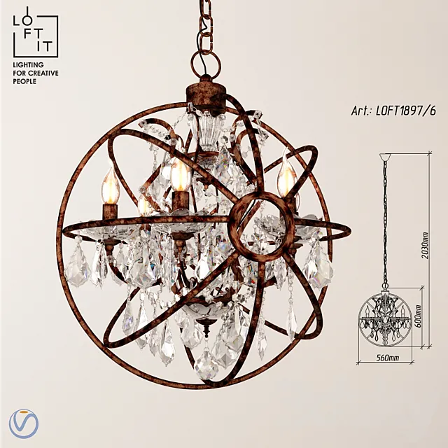 Crystal Orb LOFT1897_6 3DModel Crystal Orb LOFT1897_6 3DModel