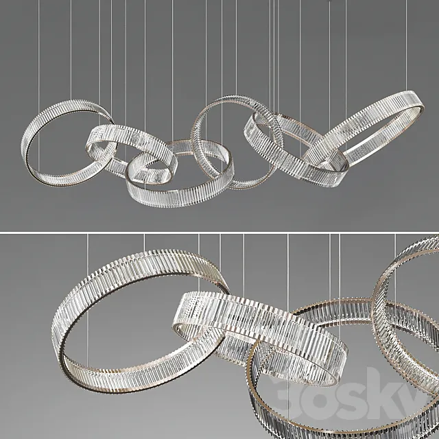Crystal Ring Chandelier 3D Model