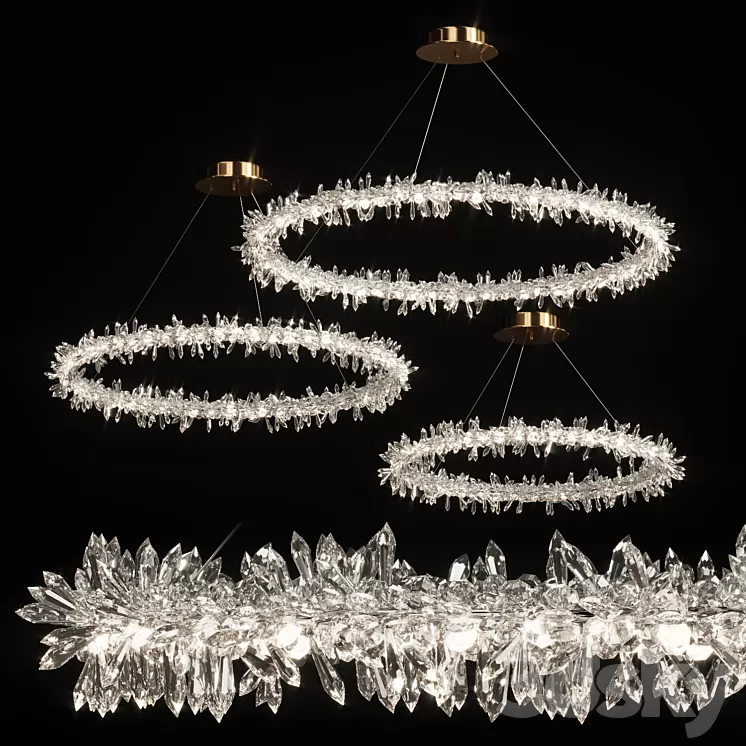 Crystal ring chandelier SIBYL 3D Model Crystal ring chandelier SIBYL 3D Model