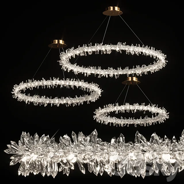 Crystal ring chandelier SIBYL 3D Model Crystal ring chandelier SIBYL 3D Model