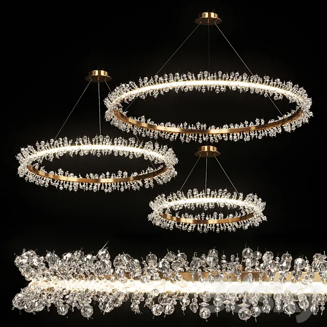 Crystal ring chandelier THERA 3DModel Crystal ring chandelier THERA 3DModel