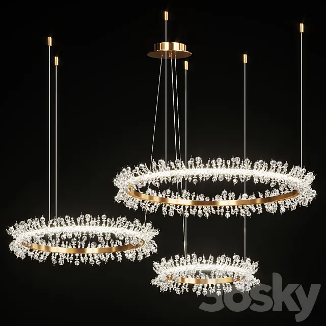 Crystal ring chandelier THERA Combination 3DModel Crystal ring chandelier THERA Combination 3DModel
