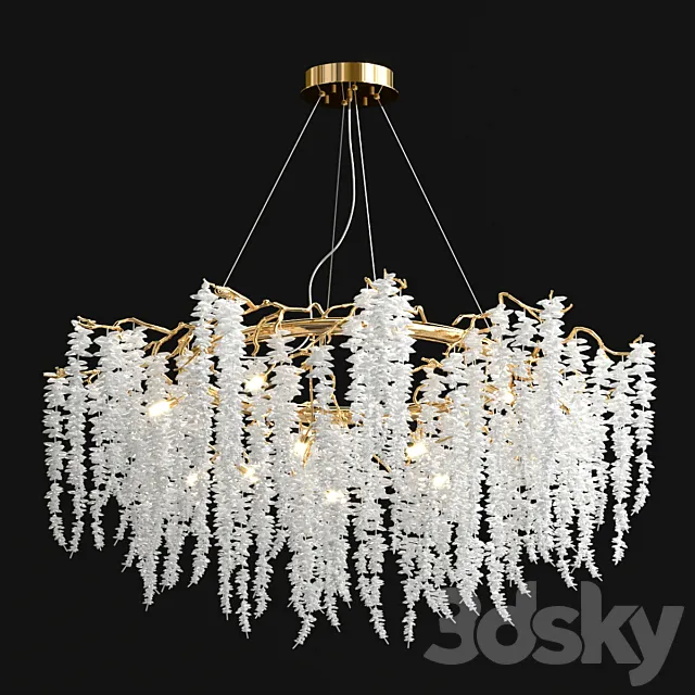 Crystal snowflake chandelier 3D Model