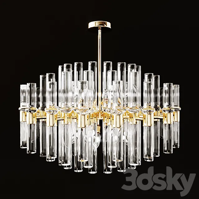 Crystal Tubules Pendant Lamp 3D Model