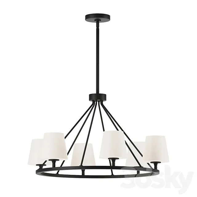 Crystorama Keenan 6 light 3D Model Crystorama Keenan 6 light 3D Model
