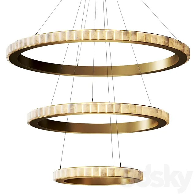 CTO Lighting Avalon Triple Chandelier 3D Model CTO Lighting Avalon Triple Chandelier 3D Model