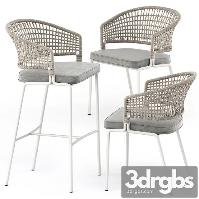 Ctr Armchair Ctr Bar Chair By Tribu 3D Model Download Ctr Armchair Ctr Bar Chair By Tribu 3D Model Download