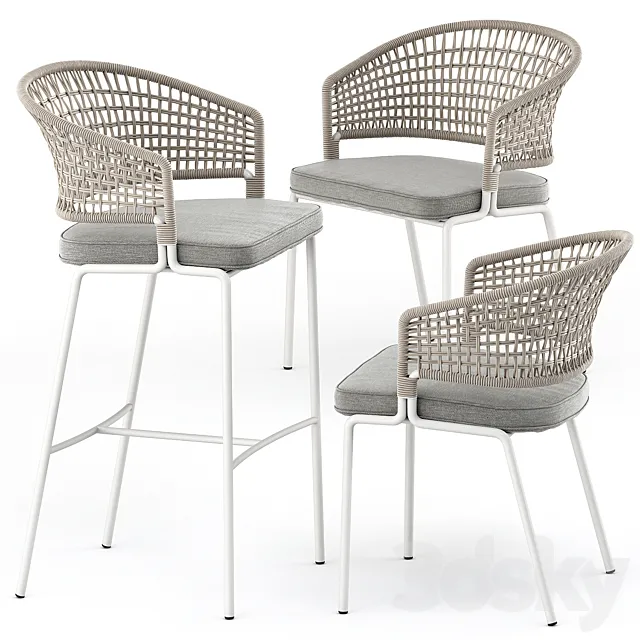 CTR armchair CTR bar chairby Tribu 3D Model CTR armchair CTR bar chairby Tribu 3D Model