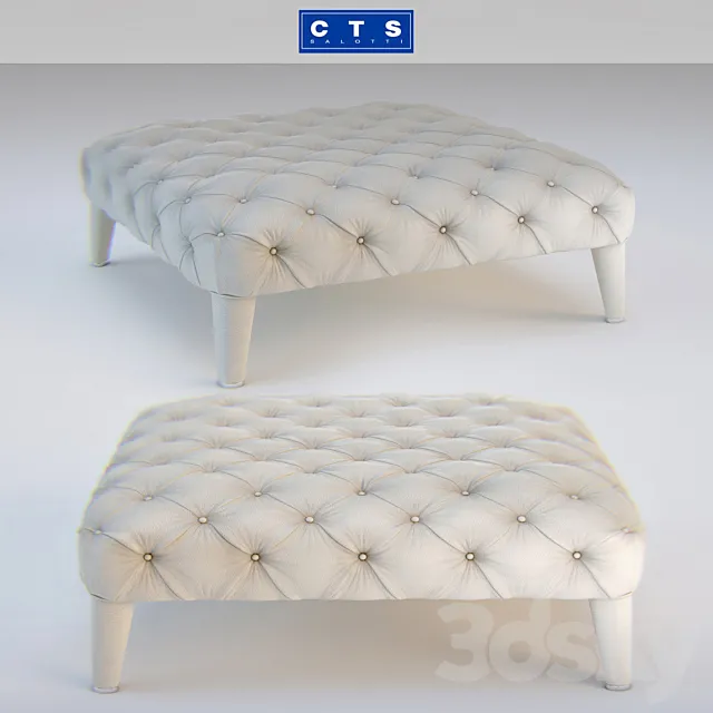 CTS Salotti Poof ELLIOT Pouff quadrato. 3D Model CTS Salotti Poof ELLIOT Pouff quadrato. 3D Model