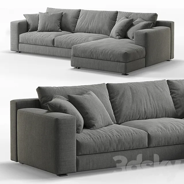 Cts Salotti Roger Corner Sofa 3D Model