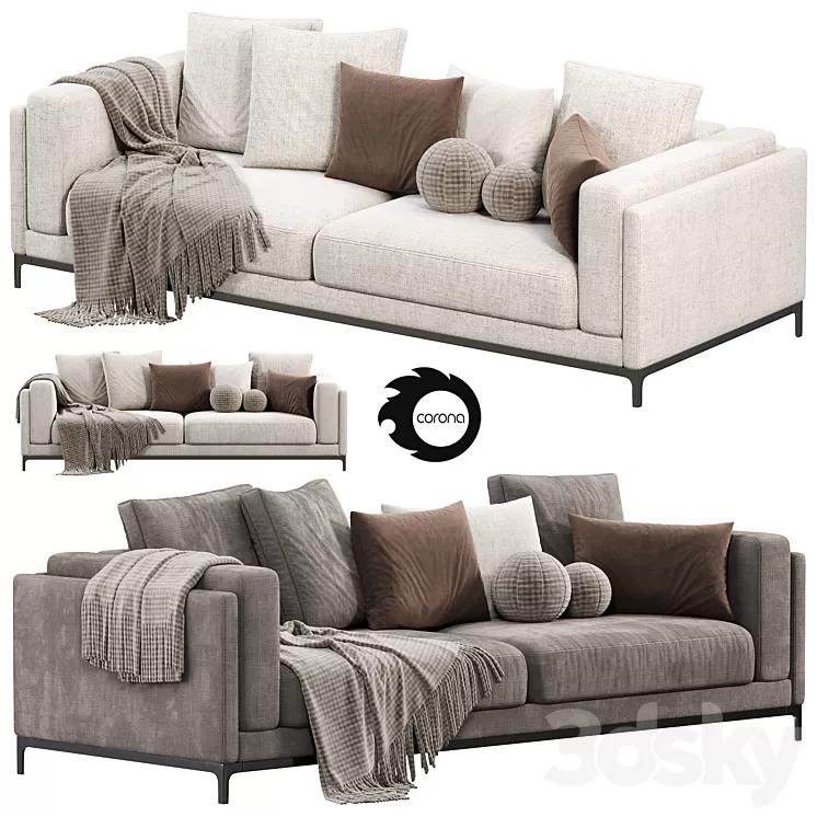 CTS SALOTTI Time Sofa sofas 3D Model Free Download