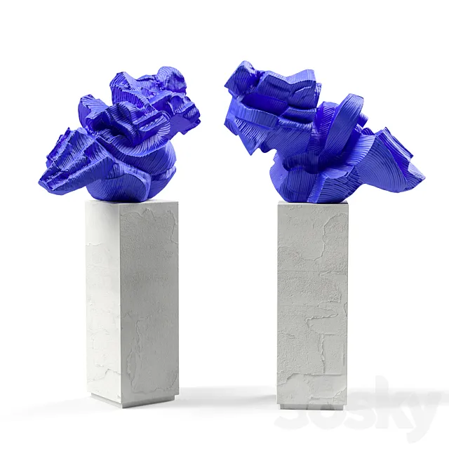 Cubist abstract modern sculpture 3D Model