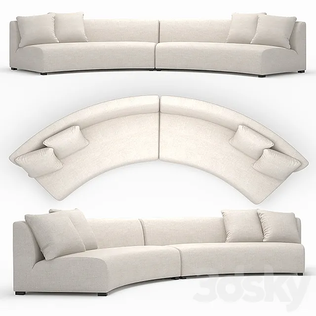 Cue curve sofa 3D Model