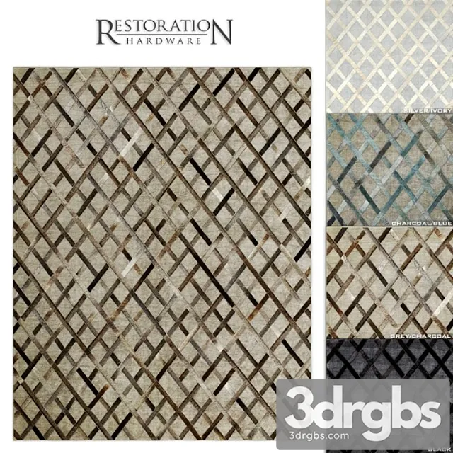 Cuero hide rug rh 3D Model Download