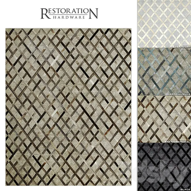 Cuero Hide Rug RH 3D Model Cuero Hide Rug RH 3D Model