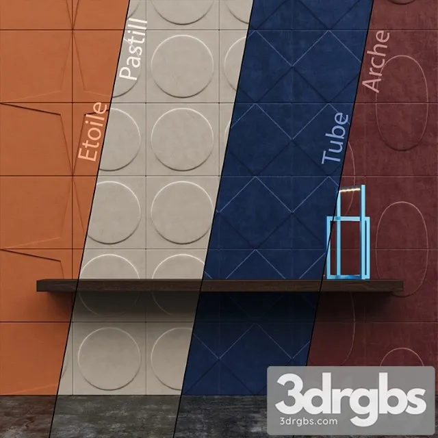 Cuir au carre wall panels part 2 3D Model Download