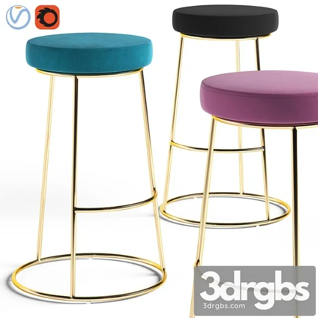 Cult living austen bar stool 2 3D Model Download Cult living austen bar stool 2 3D Model Download