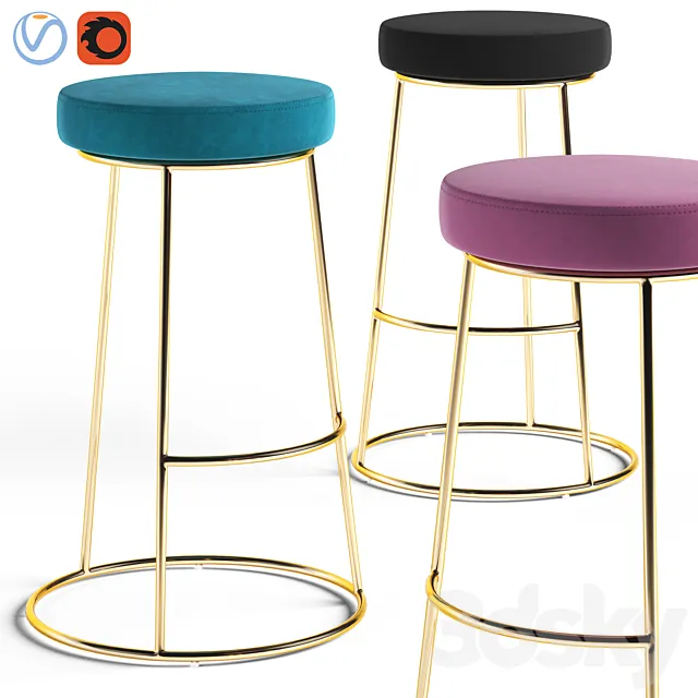 Cult Living Austen Bar Stool 3D Model