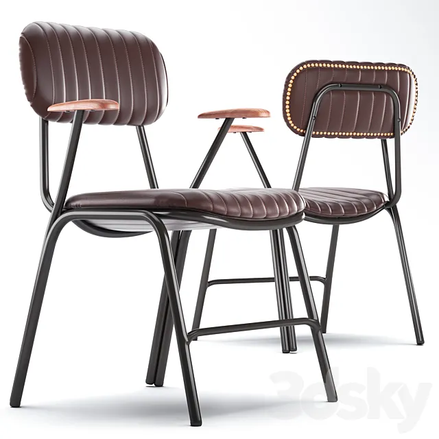 Cult Living Boston Metal Dining Armchair 3D Model Cult Living Boston Metal Dining Armchair 3D Model