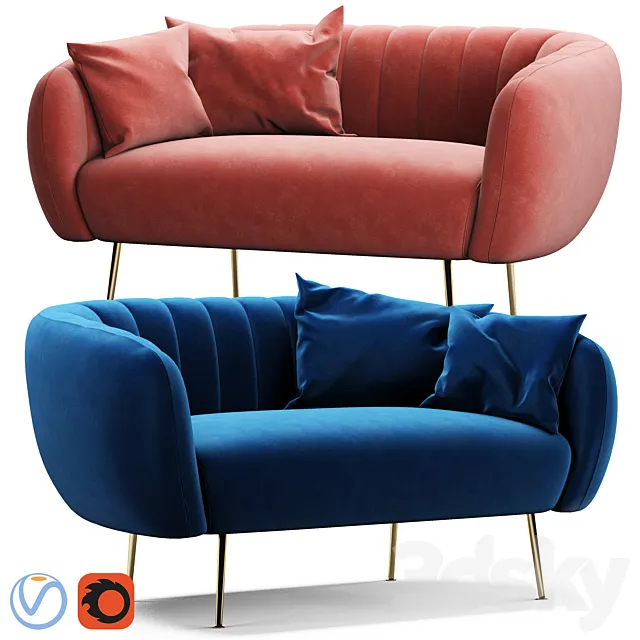 Cult Living Effie Sofa 3DModel Cult Living Effie Sofa 3DModel