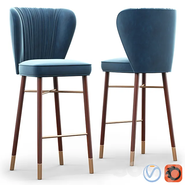 Cult Living Noa Luxury Bar Stool 3DModel