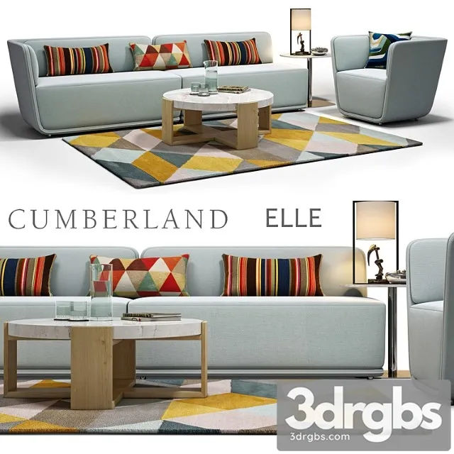 Cumberland elle sofa 2 3D Model Download Cumberland elle sofa 2 3D Model Download