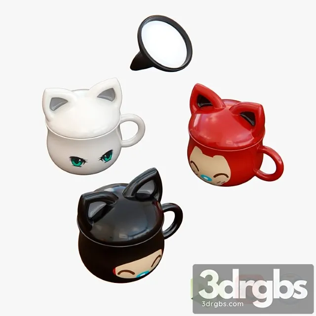 Cup anime 3D Model Download