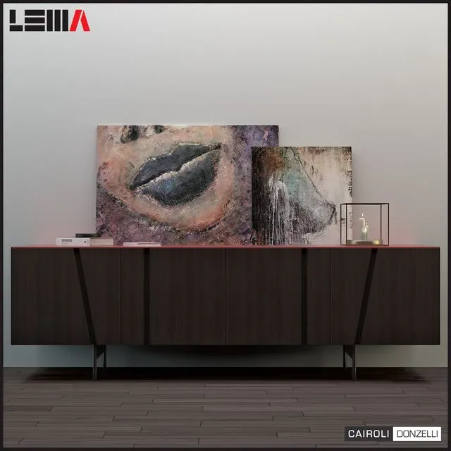 Cupboard for living room Picture by Cairoli & Donzelli for Lema + Decor 3D Model