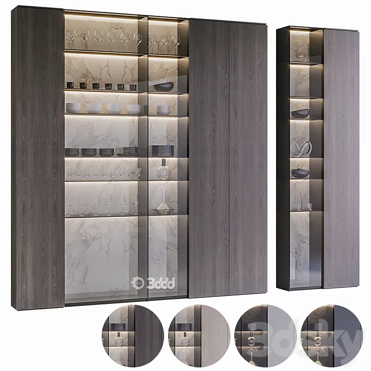 Cupboard Set 16 \/ Corona Renderer 3D Model Free Download