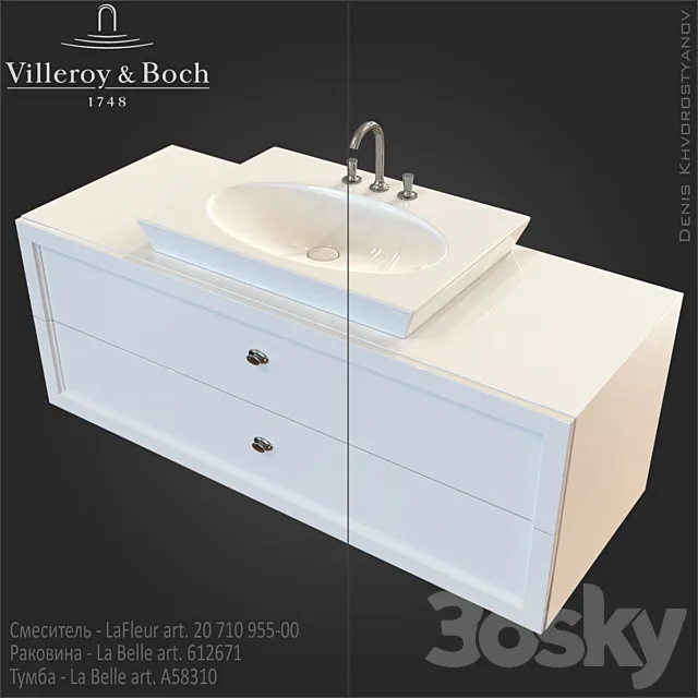 Cupboard under the sink Villeroy & boch – La Belle 3DModel Cupboard under the sink Villeroy & boch – La Belle 3DModel