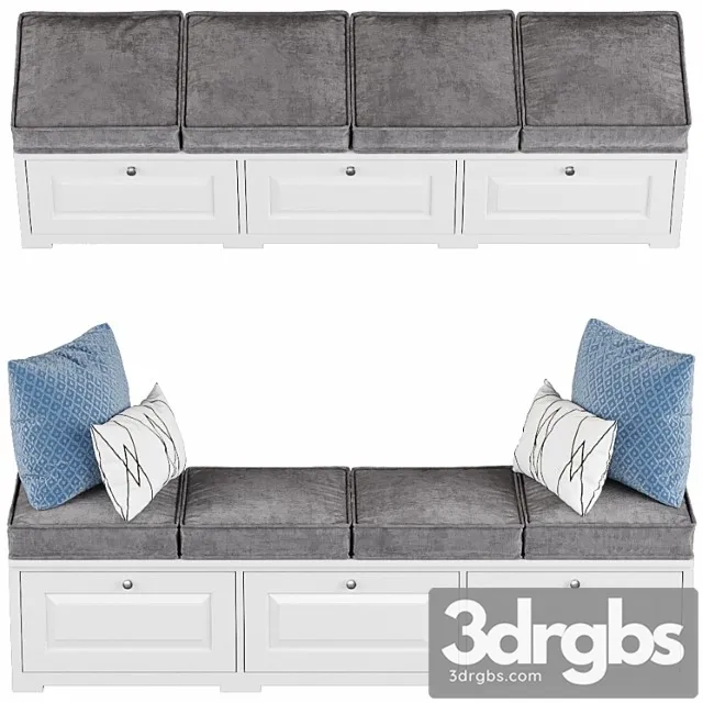 Cupboard with pillows 002 2 3D Model Download