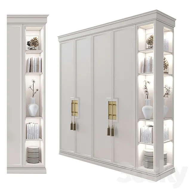 Cupboard with shelves 3 3D Model