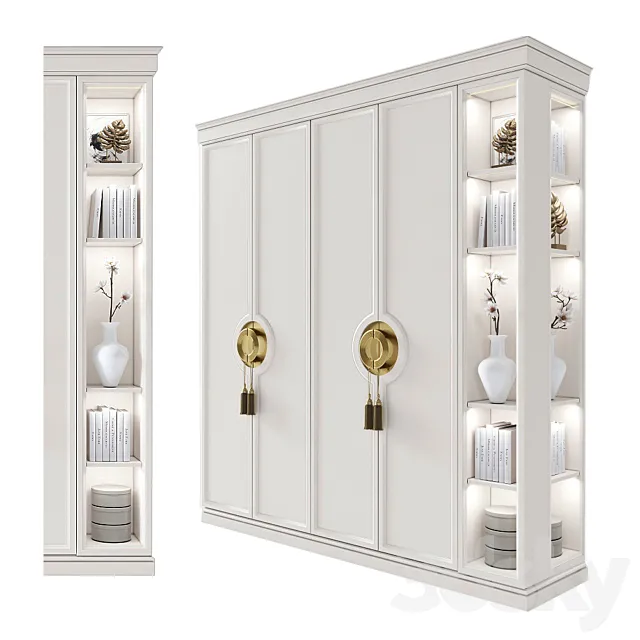 Cupboard with shelves 4 3DModel