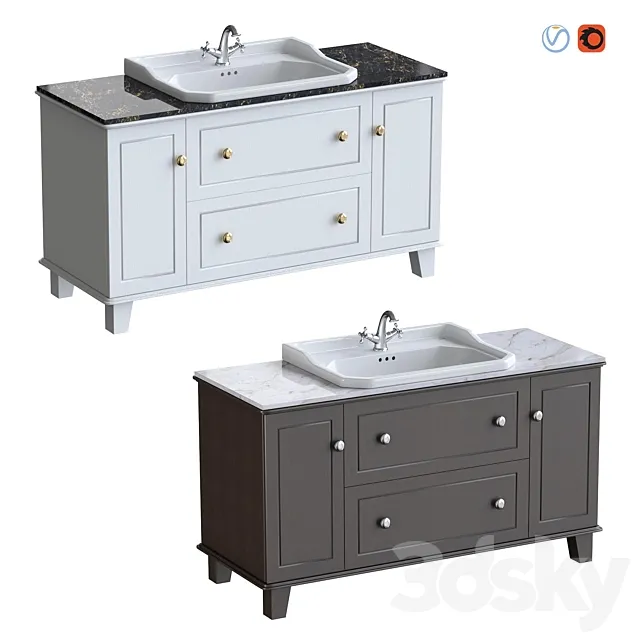 Cupboard with sink Roca Carmen. 3D Model Cupboard with sink Roca Carmen. 3D Model