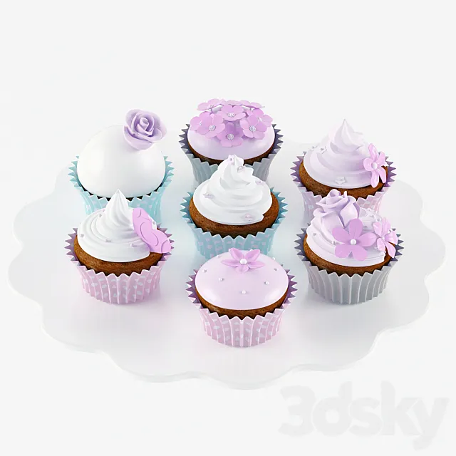 cupcakes 3D Model cupcakes 3D Model