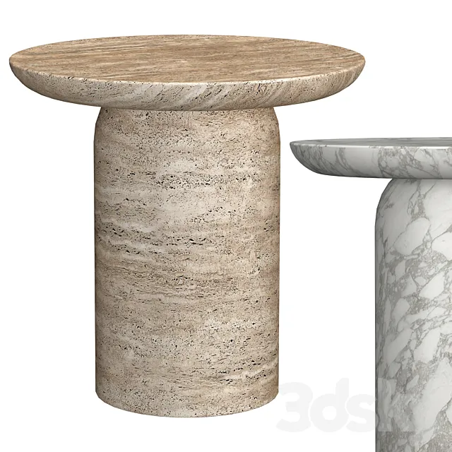 CUPOLA CARVED ROUND SIDE TABLE 3D Model