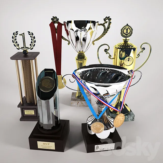Cups and medals 3DModel