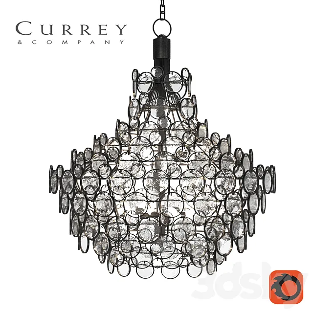 Currey and Company Chandelier Galahad D1000xH1100 3DModel Currey and Company Chandelier Galahad D1000xH1100 3DModel