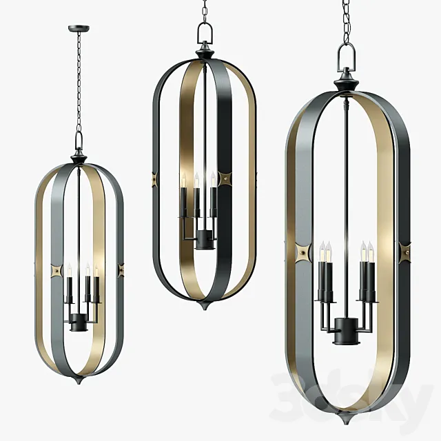 Currey and Company Huntsman Lantern 3D Model Currey and Company Huntsman Lantern 3D Model