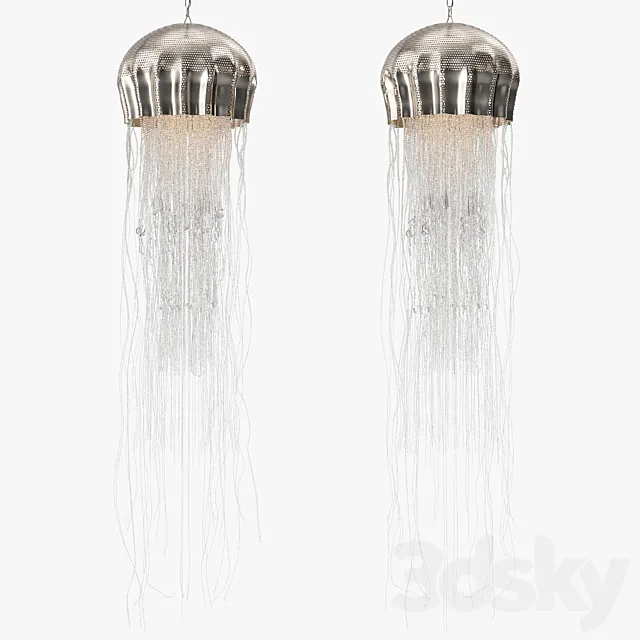 Currey and Company Medusa Pendant Large 3DModel Currey and Company Medusa Pendant Large 3DModel