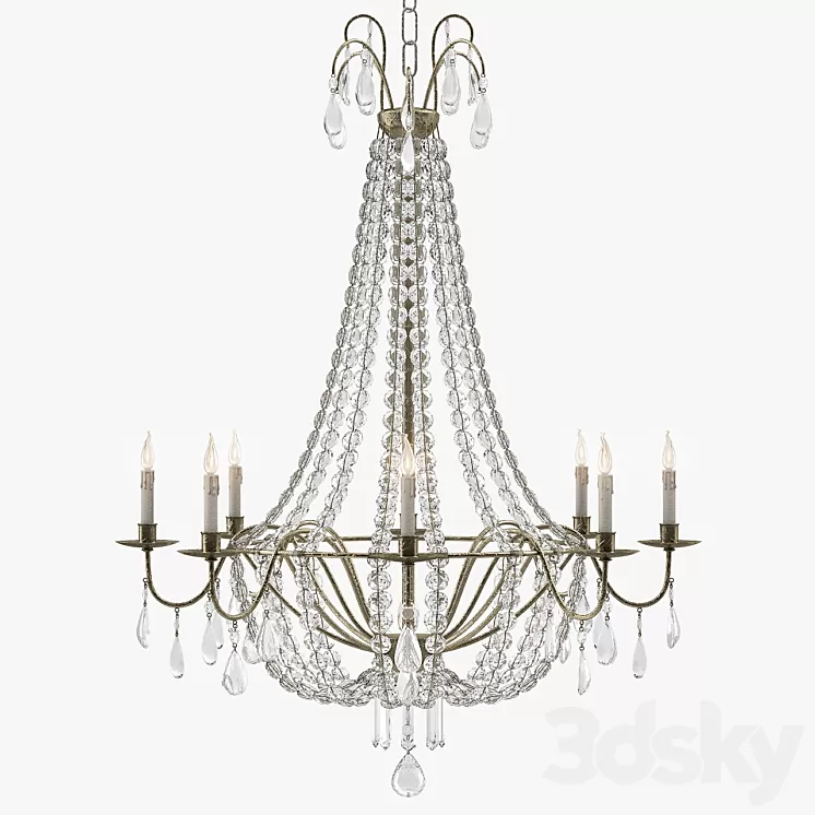 Currey & Company (9876) Versailles Chandelier 3D Model Currey & Company (9876) Versailles Chandelier 3D Model