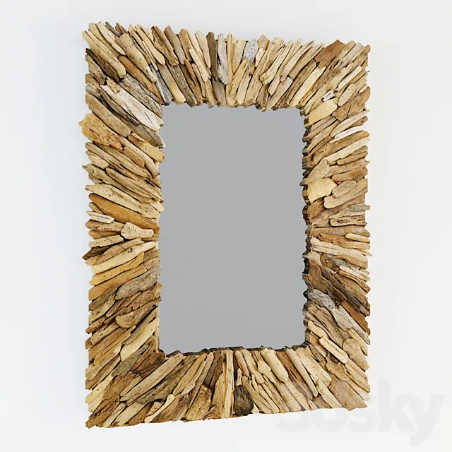 currey & company _ beachhead mirror 3D Model currey & company _ beachhead mirror 3D Model