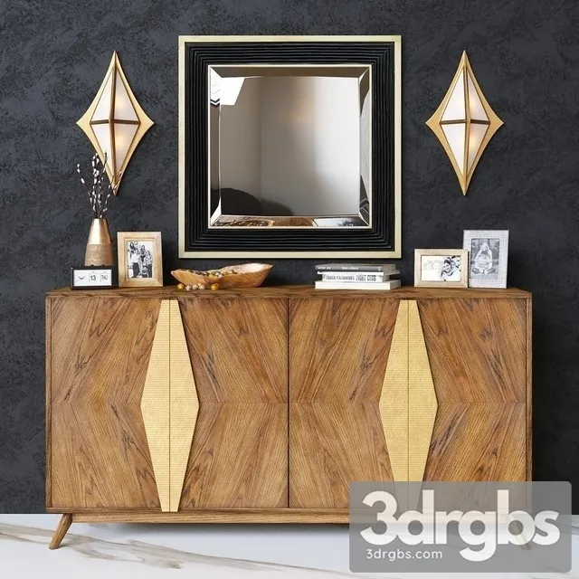 Currey Company Arren Credenza 3D Model Download